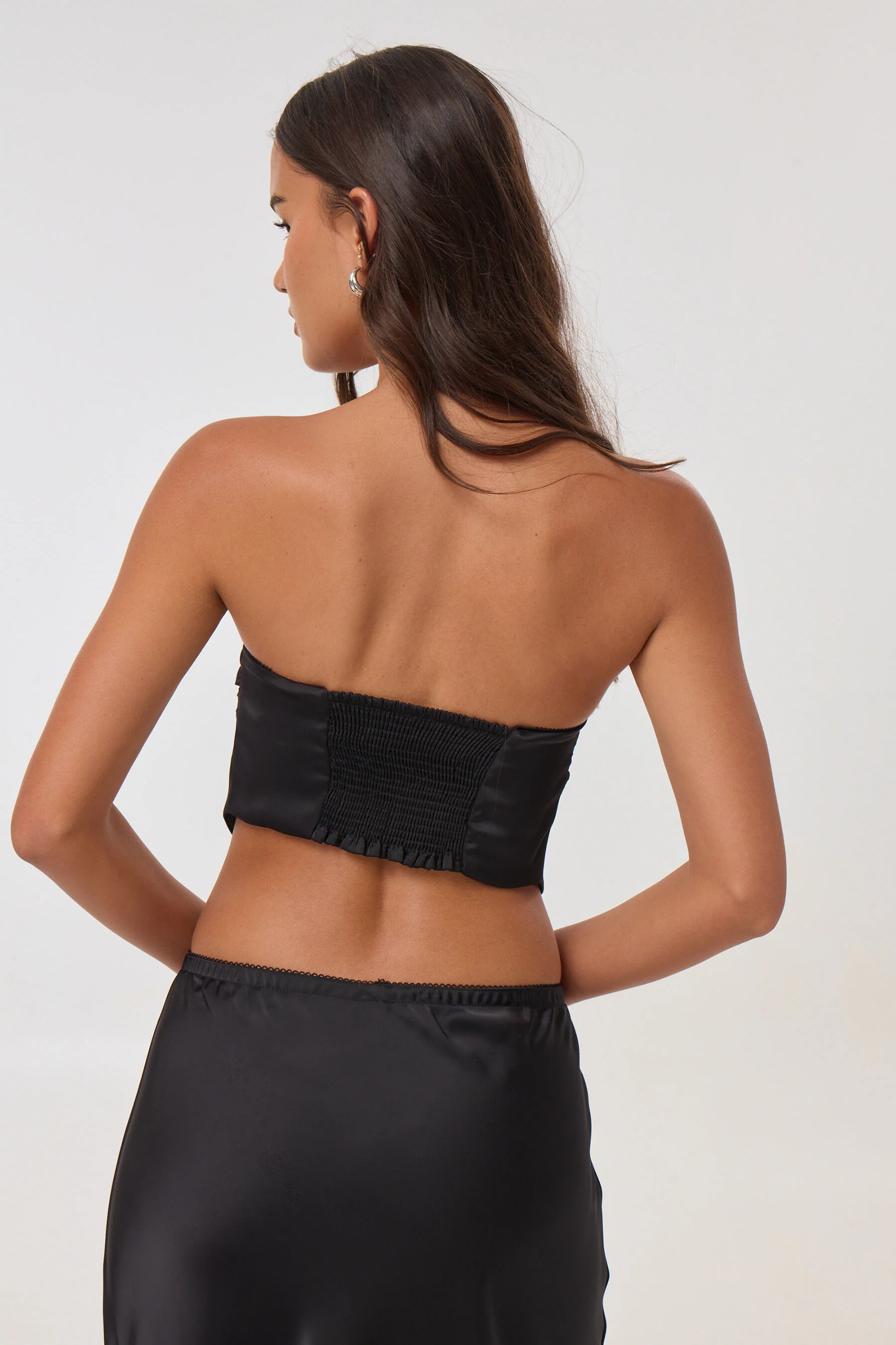 סטרפלס סאטן בנדנה - Image 4